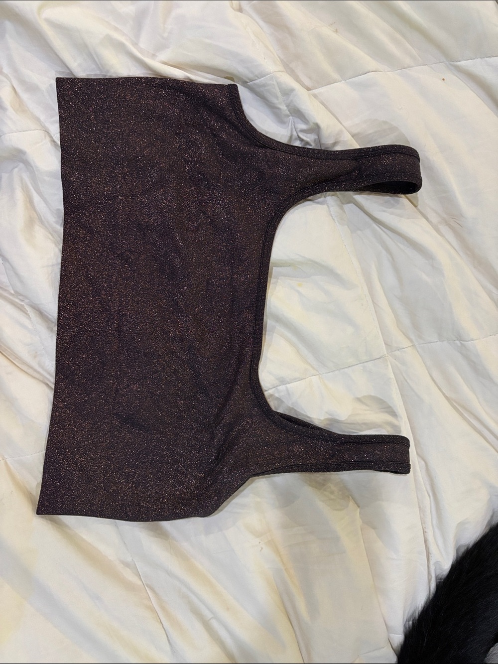 SKIMS Shimmery Chocolate Brown Scoop Bralette